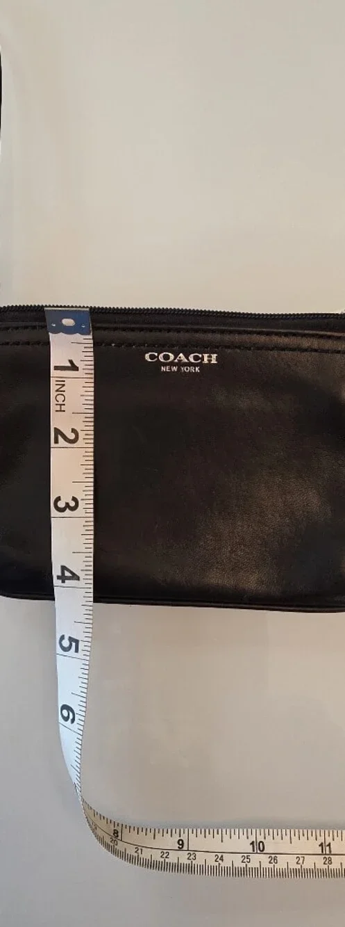 Vintage Coach Black Leather Wristlet - Coach New York